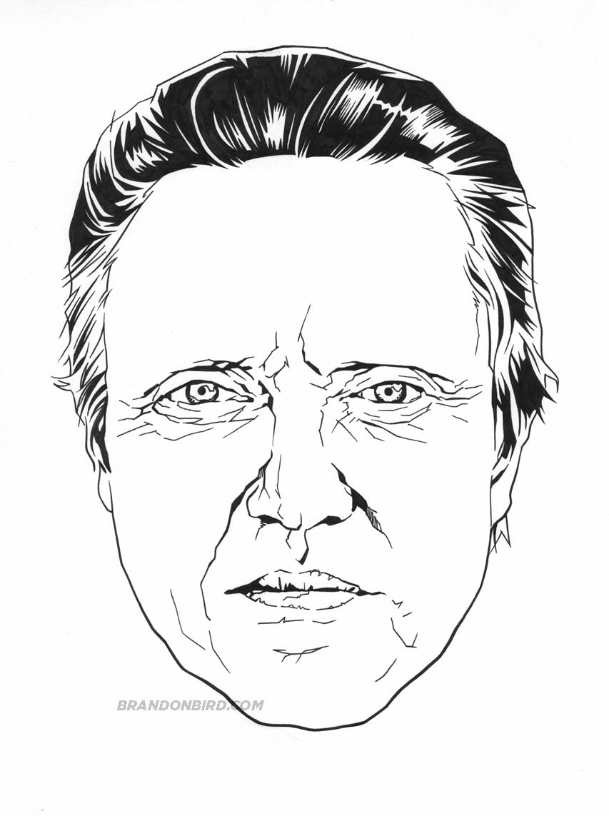 Male Face Outline Drawing Sketch Coloring Page